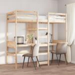 vidaXL tömör fenyő galériaágy-keret matrac nélkül 80 x 200 cm (3308544)