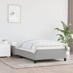 vidaXL világosszürke szövet ágykeret matrac nélkül 90x200 cm (347034)
