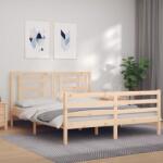 vidaXL tömör fa ágykeret fejtámlával 160 x 200 cm (3194711)