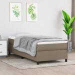 vidaXL tópszínű szövet rugós ágy matraccal 90 x 200 cm (3144395)