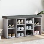 vidaXL szürke sonoma színű szerelt fa cipőtároló pad 102 x 32 x 50 cm (835115)