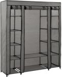 vidaXL szürke szövet ruhásszekrény tárolórekeszekkel 150 x 45 x 176 cm (282436)