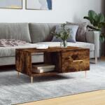 vidaXL füstös tölgy színű szerelt fa dohányzóasztal 90 x 50 x 40 cm (829201) - vidaxl