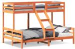 vidaXL viaszbarna tömör fenyőfa emeletes ágy 90 x 200/140 x 200 cm (3207176)
