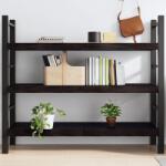 vidaXL sötétbarna kezelt tömör tölgyfa fali polc 140 x 60 x (2-6) cm (363827) - vidaxl