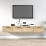 vidaXL 2 db sonoma tölgyszínű szerelt fa fali szekrény 68x30x20 cm (3115894)