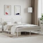 vidaXL fehér fém ágykeret fejtámlával 183 x 213 cm (353591)