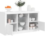 vidaXL fehér tálalószekrény LED-világítással 123 x 37 x 67 cm (3209079)