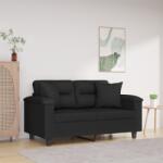 vidaXL 2 db fekete mikroszálas díszpárna 40 x 40 cm (349498) - vidaxl