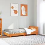 vidaXL viaszbarna tömör fenyőfa ágy matrac nélkül 90 x 190 cm (850751)