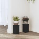 vidaXL 2 db fekete szerelt fa növénytartó állvány 10 x 10 x 18 cm (852880) - vidaxl