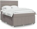 vidaXL tópszínű szövet rugós ágy matraccal 140 x 190 cm (3291681)