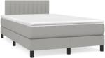 vidaXL világosszürke szövet rugós és LED-es ágy matraccal 120x190 cm (3270053)