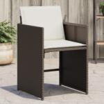 vidaXL 4 db barna polyrattan kerti szék párnával (4007458)