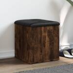 vidaXL füstös tölgy színű szerelt fa tárolópad 42 x 42 x 45 cm (835037)