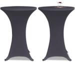 vidaXL 2 db antracitszürke nyújtható asztalterítő 60 cm (131428)