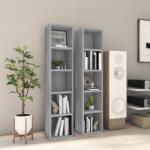 vidaXL 2 db szürke sonoma színű szerelt fa CD-szekrény 21x16x93, 5 cm (815319)
