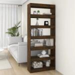 vidaXL füstös tölgy színű fa könyvszekrény/térelválasztó 80x30x198 cm (813626)
