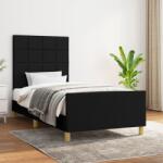 vidaXL ágykeret matrac nélkül fekete 90x190 cm szövet (3125019)