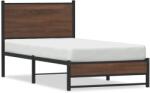 vidaXL barna tölgy színű fém ágykeret matrac nélkül 80 x 200 cm (4007931)