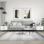 vidaXL 2 db magasfényű fehér szerelt fa dohányzóasztal 50 x 50 x 40 cm (829401)