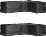 vidaXL 2 db L-alakú kerti bútorhuzat 16 fűzőlyukkal 260x210x80 cm (3155380) - vidaxl