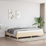 vidaXL krémszínű szövet ágykeret matrac nélkül 200 x 200 cm (347194)