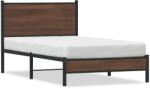 vidaXL barna tölgy színű fém ágykeret matrac nélkül 107 x 203 cm (4007918)