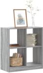 vidaXL szürke sonoma színű szerelt fa könyvespolc 68, 5 x 32 x 75 cm (852812) - vidaxl