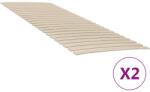 vidaXL 2 db 48 léces ágyrács 70x200 cm (3203723)
