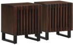 vidaXL 2 db tömör mangófa éjjeliszekrény 40 x 34 x 46 cm (377421)