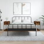 vidaXL 2 db füstös tölgy színű szerelt fa éjjeliszekrény 30x60x60 cm (826058)