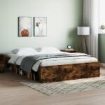 vidaXL füstös tölgy színű king size ágykeret 150 x 200 cm (3203870)