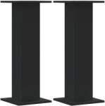 vidaXL 2 db fekete szerelt fa növénytartó állvány 30 x 30 x 80 cm (3307865) - vidaxl