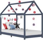 vidaXL szürke tömör fenyőfa gyerekágy-keret 90 x 200 cm (283354)