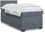 vidaXL sötétszürke bársony rugós ágy matraccal 80 x 200 cm (3288457)