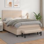 vidaXL cappuccino színű műbőr rugós ágy matraccal 140 x 190 cm (3137544)
