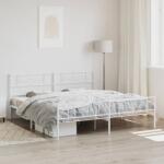 vidaXL fehér fém ágykeret fej- és lábtámlával 183 x 213 cm (355339)