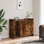 vidaXL füstös tölgy színű szerelt fa tálalószekrény 100 x 35 x 75 cm (848413)