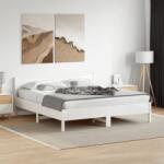 vidaXL fehér tömör fenyőfa ágy matrac nélkül 200 x 200 cm (3216358)