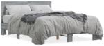 vidaXL szürke sonoma szerelt fa és fém ágykeret 140 x 200 cm (3280195) - vidaxl