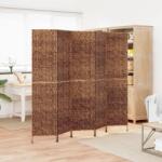 vidaXL barna 5 paneles vízijácint térelválasztó 205x180 cm (355198)