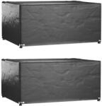 vidaXL 2 db téglalap alakú kerti bútorhuzat 8 fűzőlyukkal 180x135x80cm (3155348)