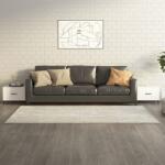 vidaXL 2 db fehér dohányzóasztal fémlábakkal 50 x 50 x 40 cm (812727)