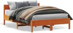vidaXL viaszbarna tömör fenyőfa ágy matrac nélkül 140 x 200 cm (842753)