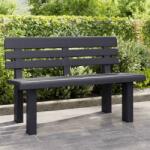 vidaXL antracitszürke polipropilén kerti pad 110 x 52 x 71 cm (4009380)