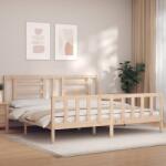 vidaXL tömör fenyőfa ágy matrac nélkül 200 x 200 cm (3192901)