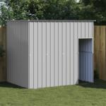 vidaXL világosszürke horganyzott acél tetős kutyakennel 214x153x181 cm (172372)