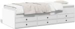 vidaXL fehér kanapéágy fiókkal matrac nélkül 90x190 cm (3280881)