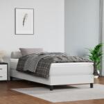 vidaXL fehér műbőr rugós ágy matraccal 90 x 200 cm (3144238)